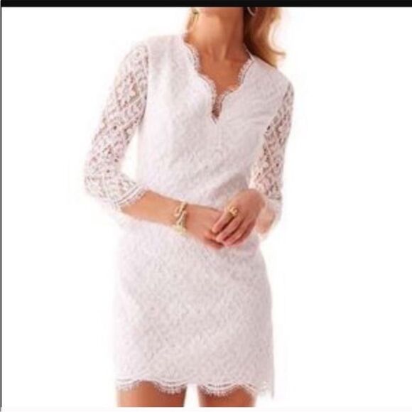 Lilly Pulitzer Meryl Resort White Diamond Lace Dress, size 8 - Picture 1 of 7